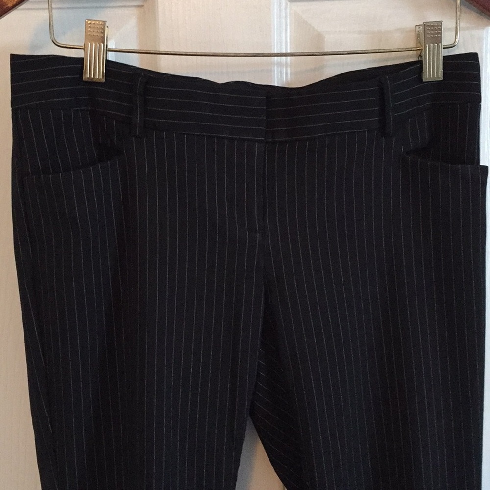 Express black pants w/ silver pin stripes
